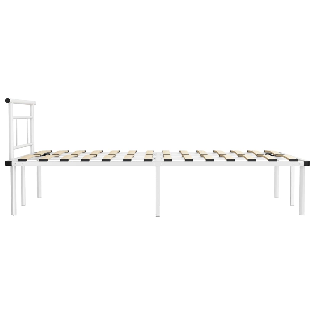 sengestel 120x200 cm metal hvid