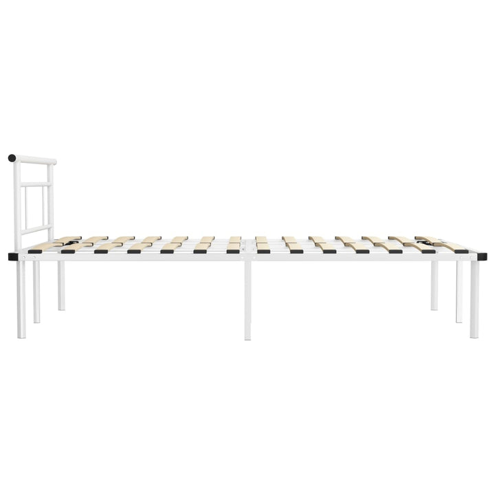 sengestel 120x200 cm metal hvid