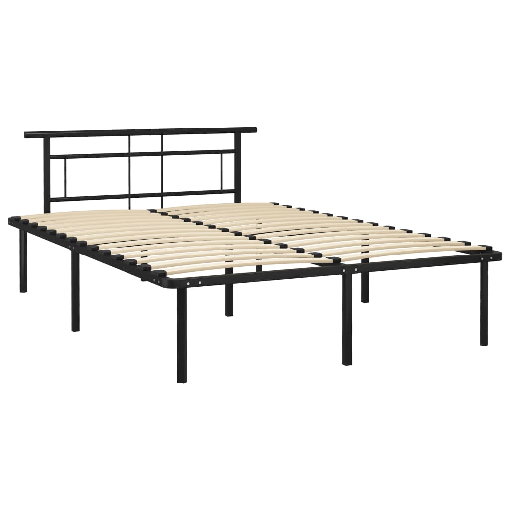 sengestel 140x200 cm metal sort
