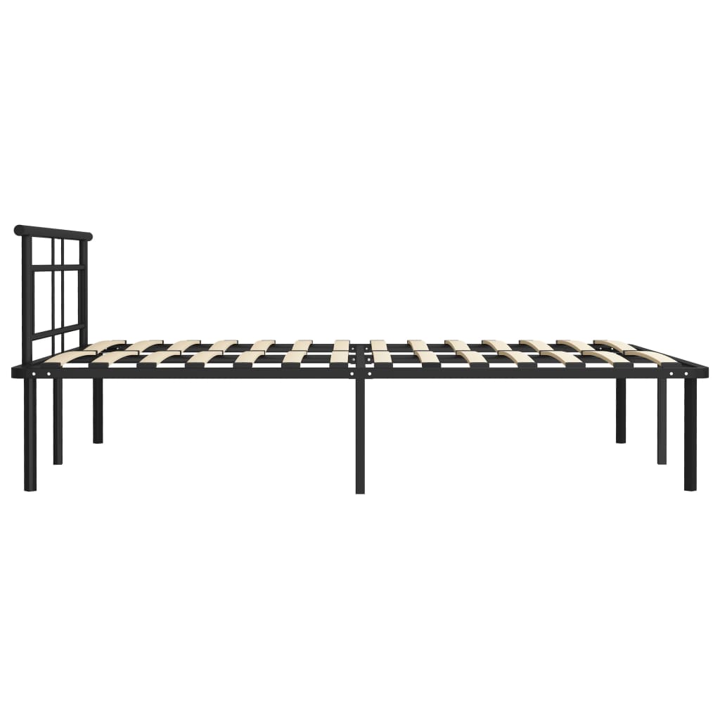 sengestel 140x200 cm metal sort