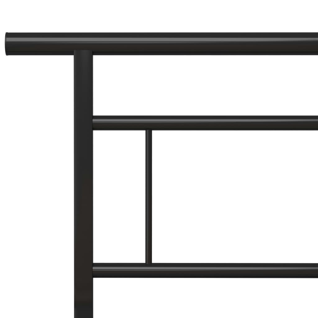 sengestel 140x200 cm metal sort