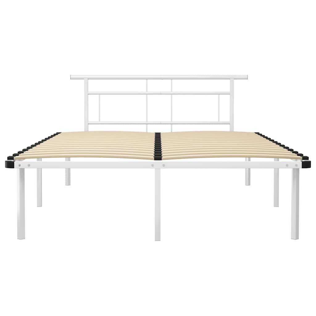 sengestel 140x200 cm metal hvid