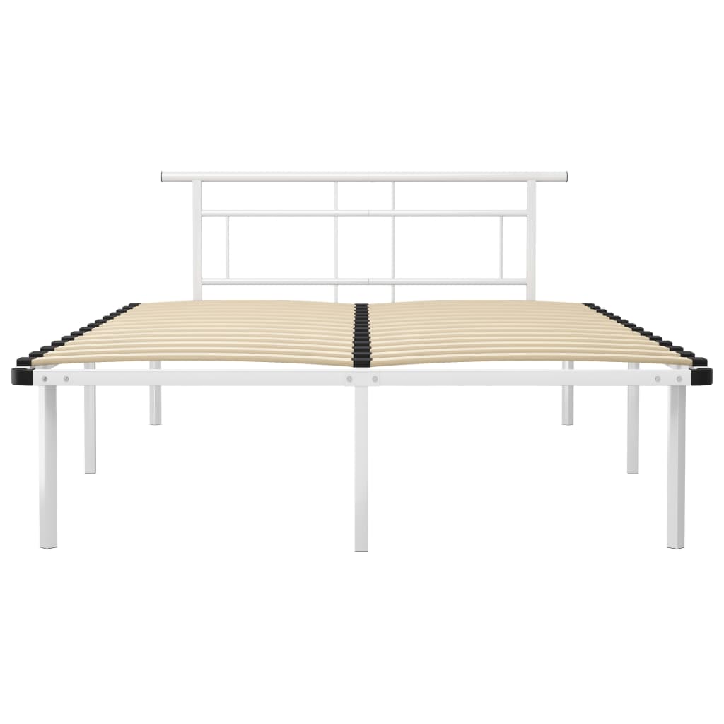 sengestel 140x200 cm metal hvid