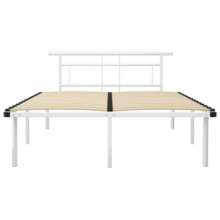 sengestel 140x200 cm metal hvid