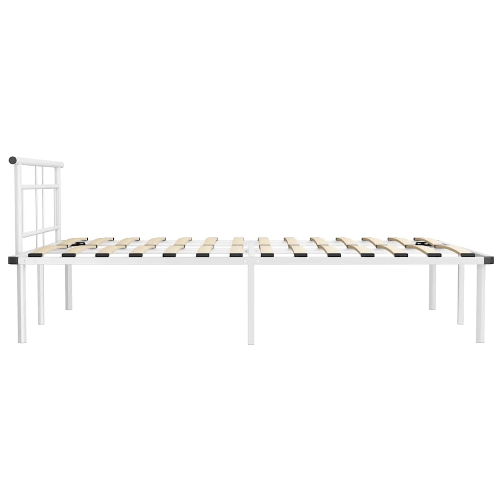 sengestel 140x200 cm metal hvid