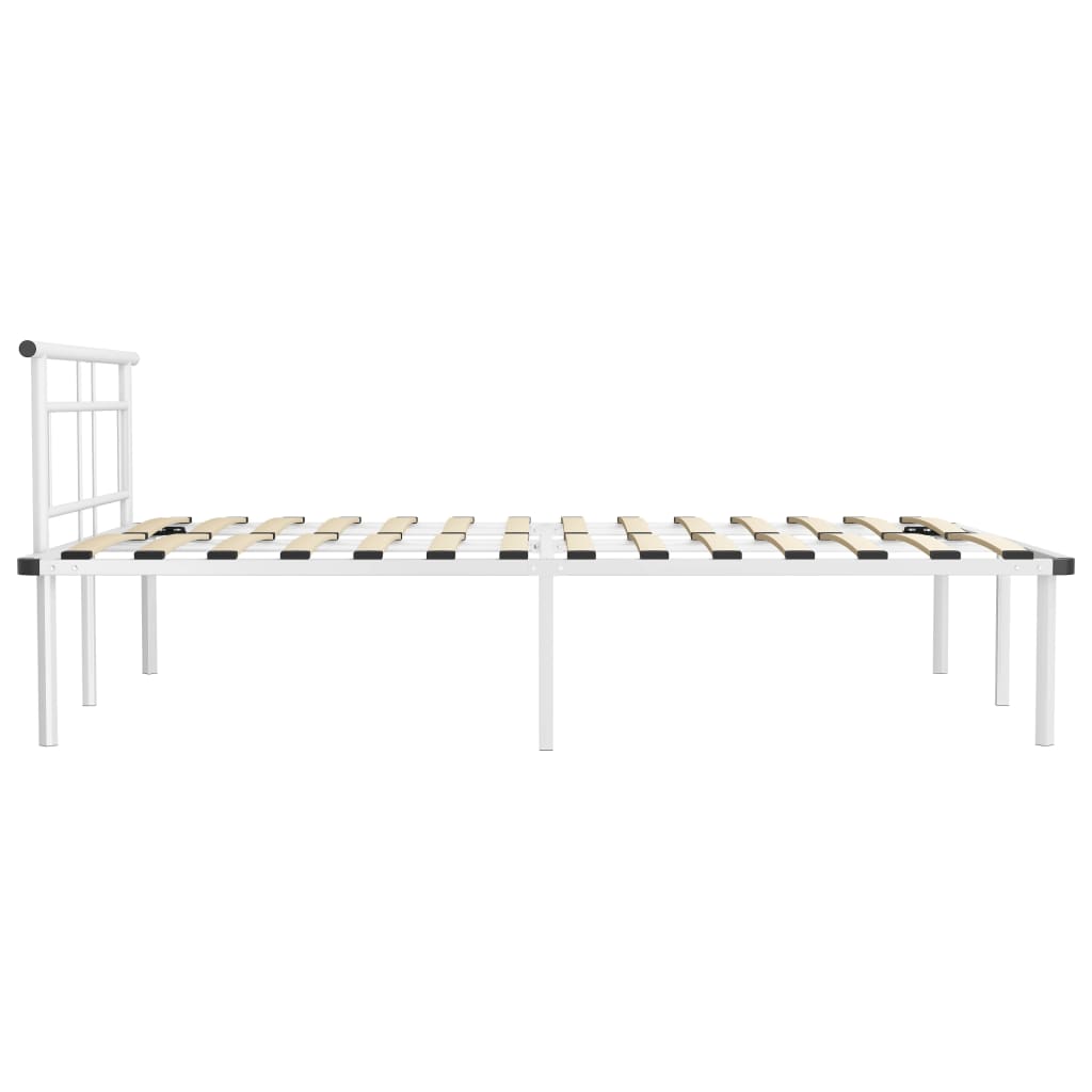 sengestel 140x200 cm metal hvid
