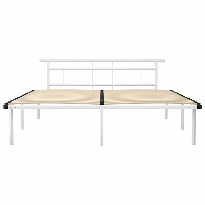 sengestel 180x200 cm metal hvid