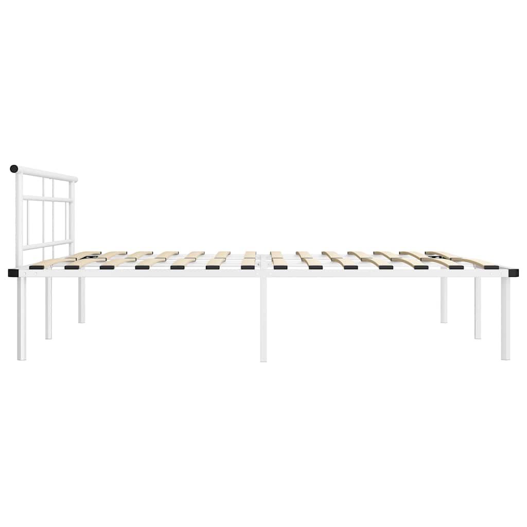 sengestel 180x200 cm metal hvid