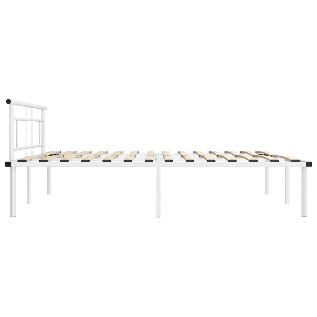 sengestel 180x200 cm metal hvid