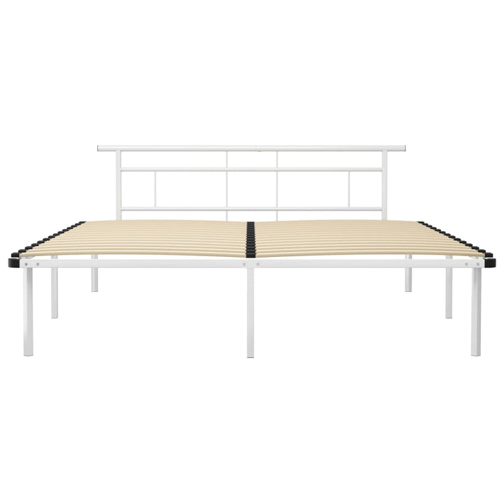 sengestel 200x200 cm metal hvid