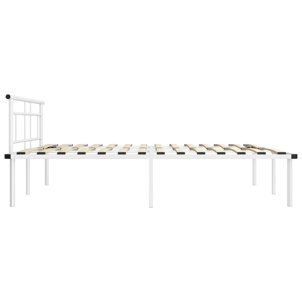 sengestel 200x200 cm metal hvid