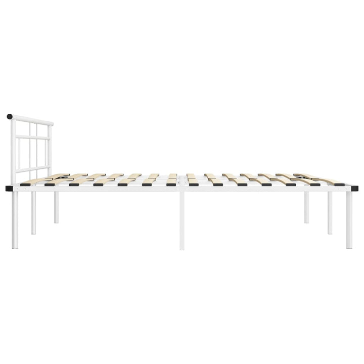 sengestel 200x200 cm metal hvid