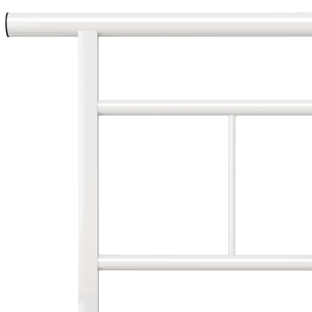 sengestel 200x200 cm metal hvid