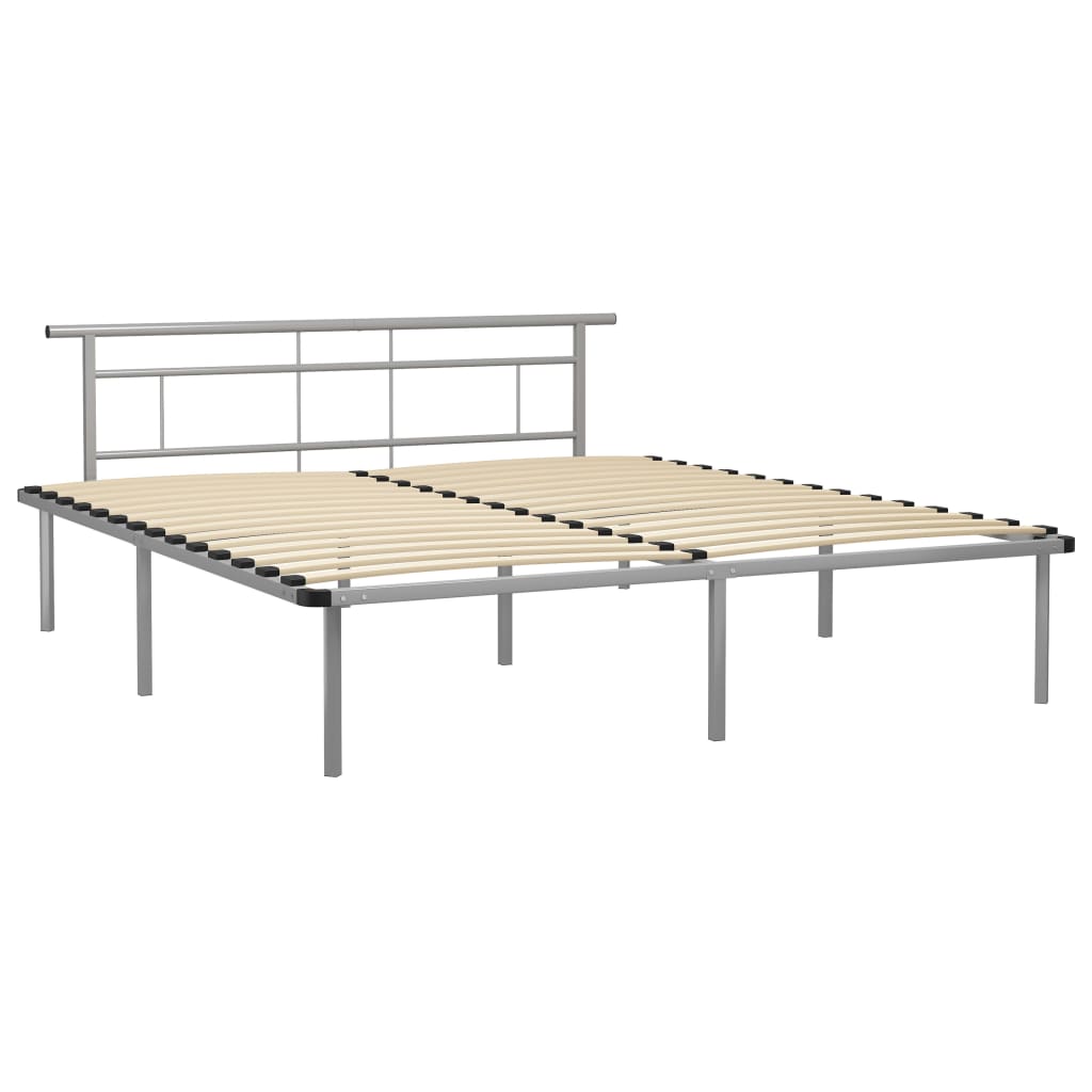 sengestel 200x200 cm metal grå
