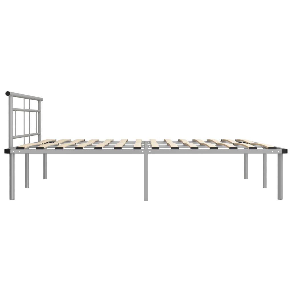 sengestel 200x200 cm metal grå