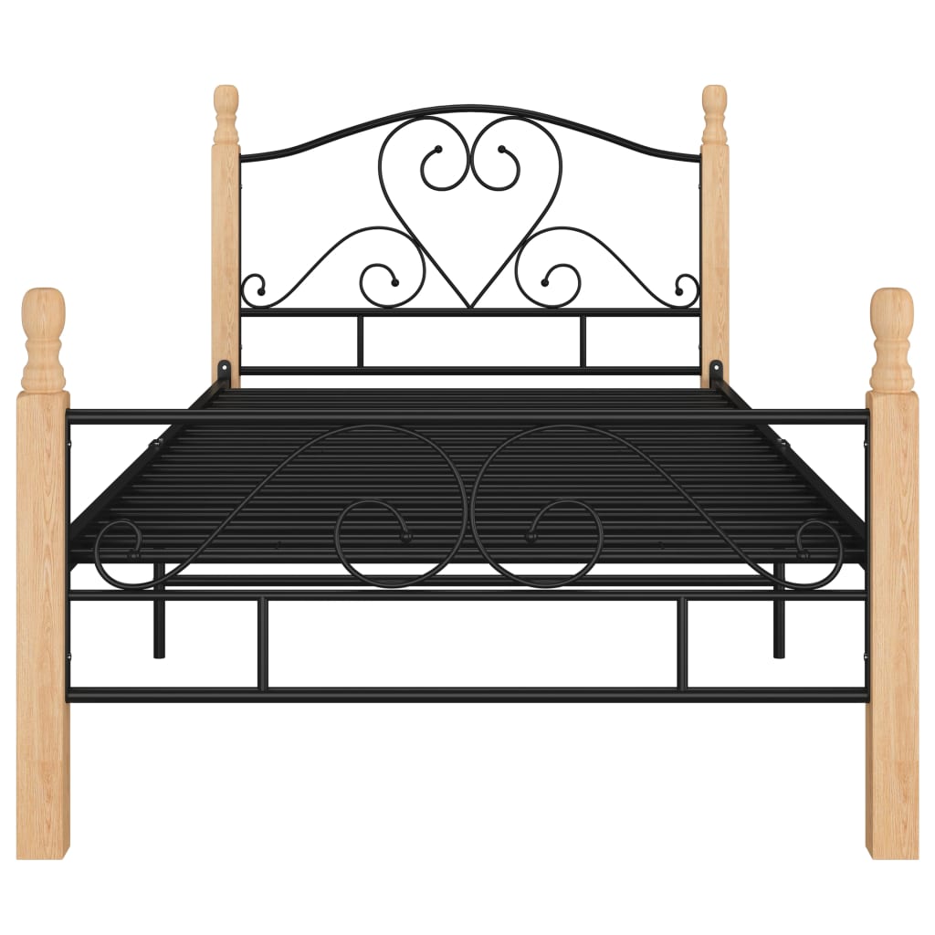 sengeramme 90x200 cm metal sort