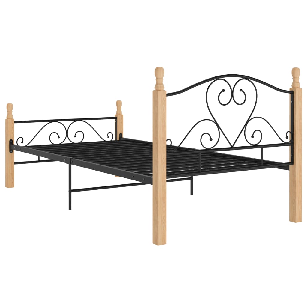 sengeramme 90x200 cm metal sort
