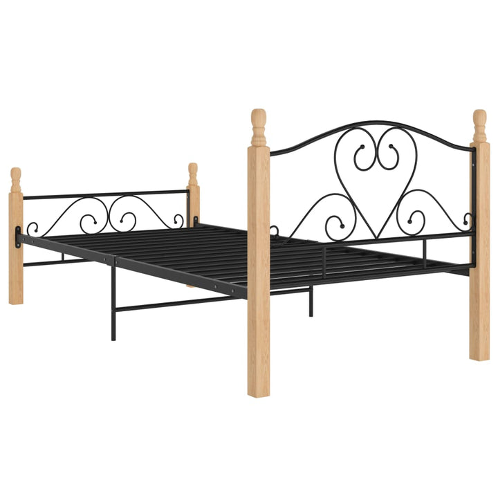 sengeramme 90x200 cm metal sort