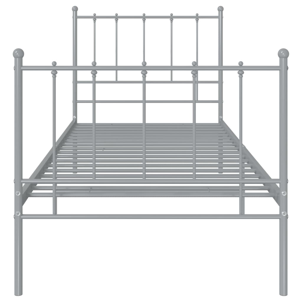 sengestel 100x200 cm metal grå