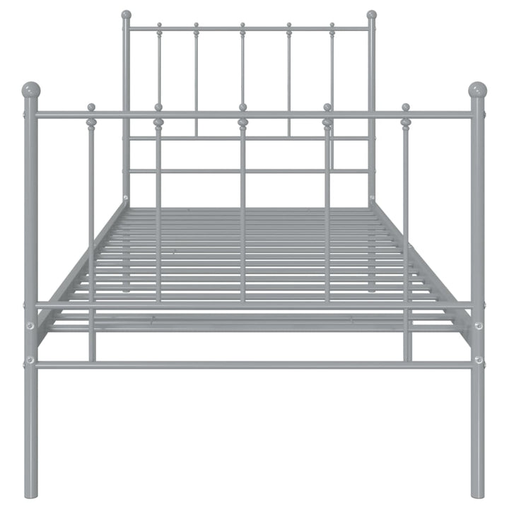 sengestel 100x200 cm metal grå