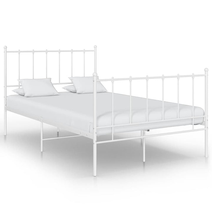 sengestel 120x200 cm metal hvid