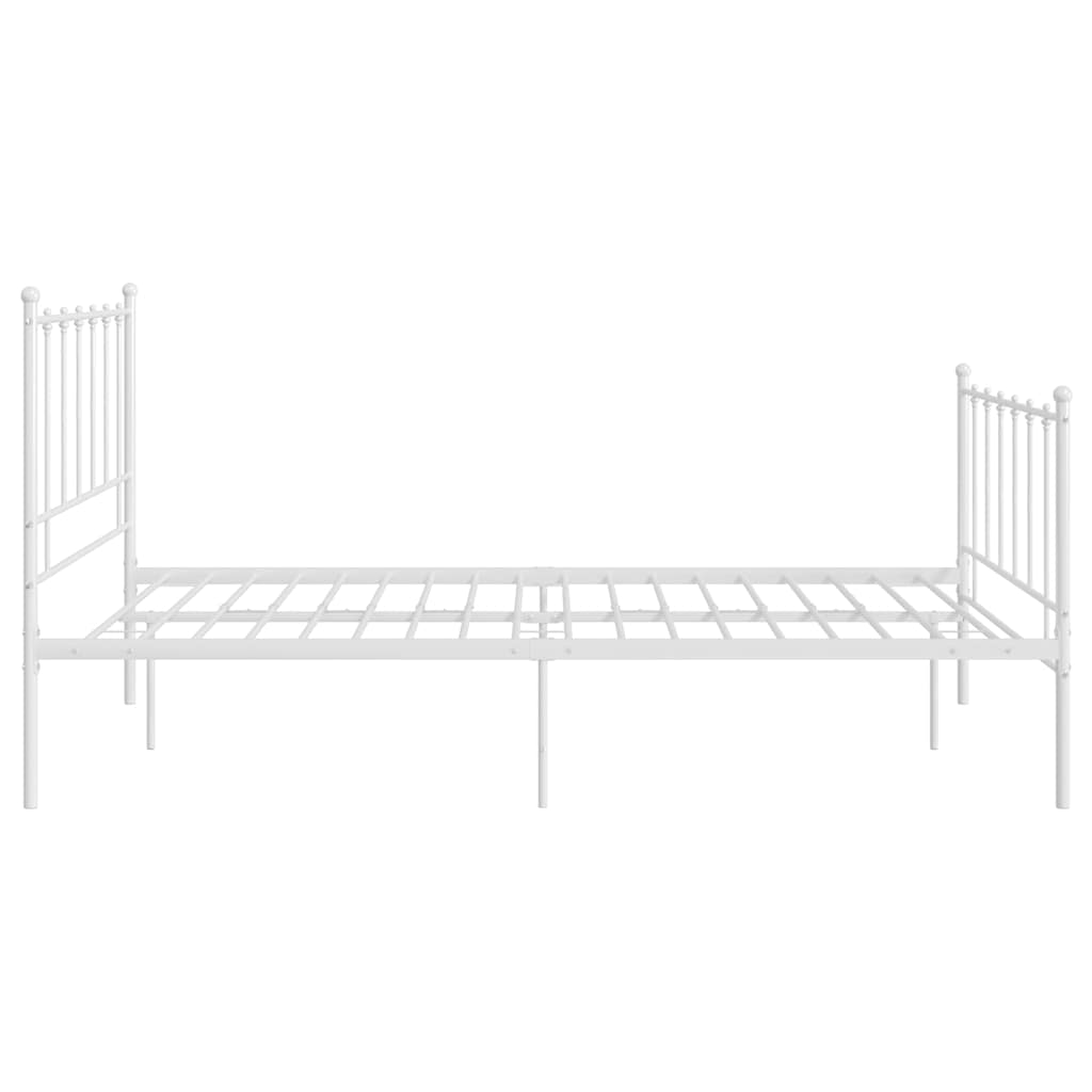sengestel 120x200 cm metal hvid