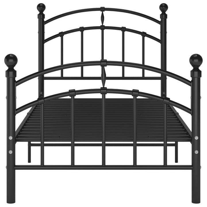 sengestel 100x200 cm metal sort