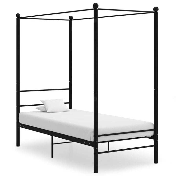 sengestel til himmelseng 90x200 cm metal sort