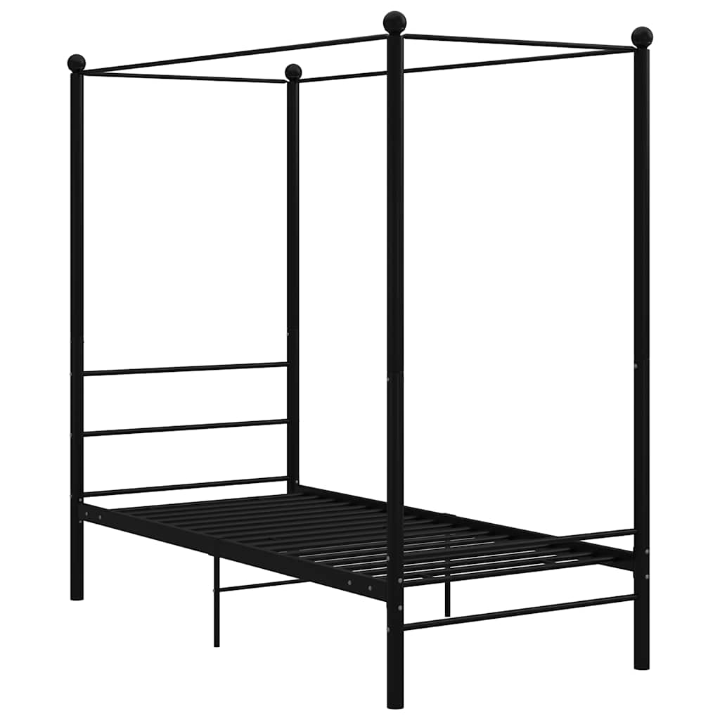 sengestel til himmelseng 90x200 cm metal sort