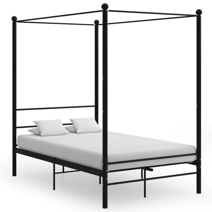 sengestel til himmelseng 120x200 cm metal sort