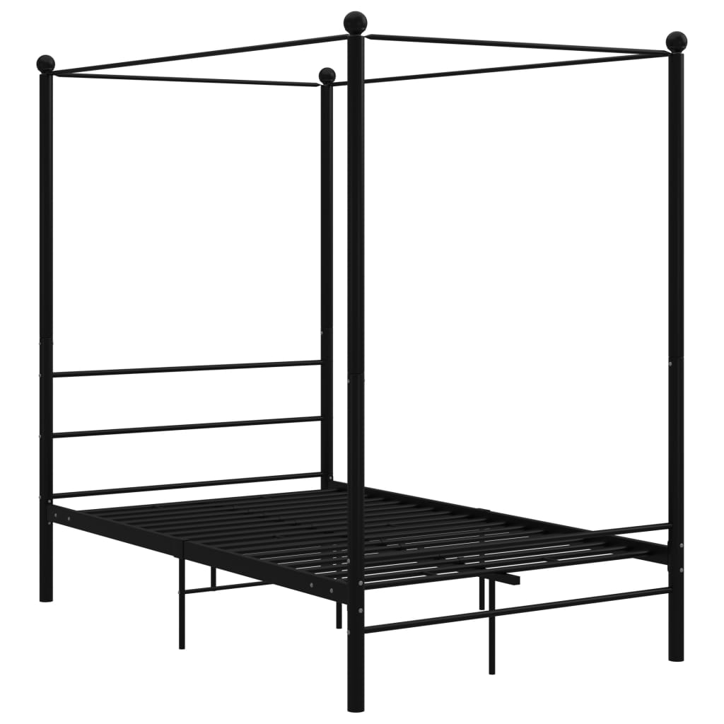 sengestel til himmelseng 120x200 cm metal sort