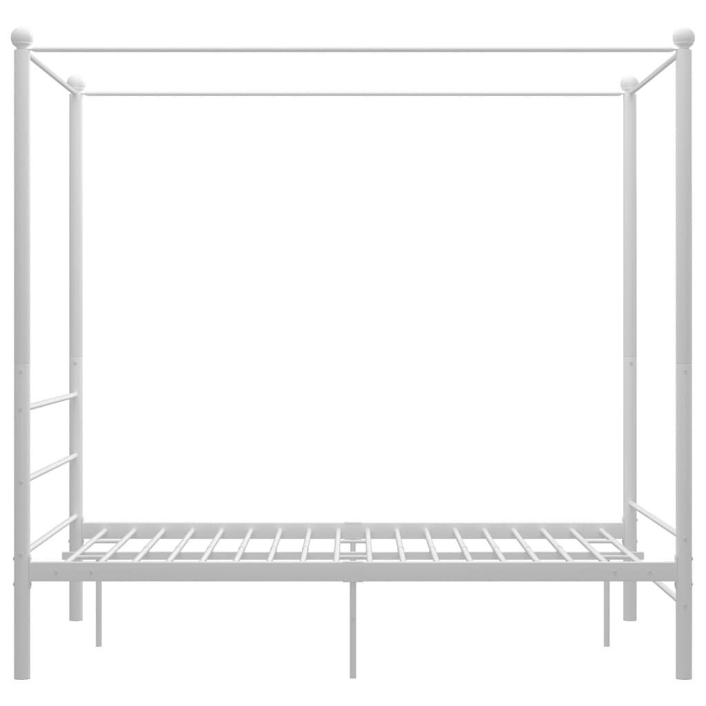 sengestel til himmelseng 120x200 cm metal hvid