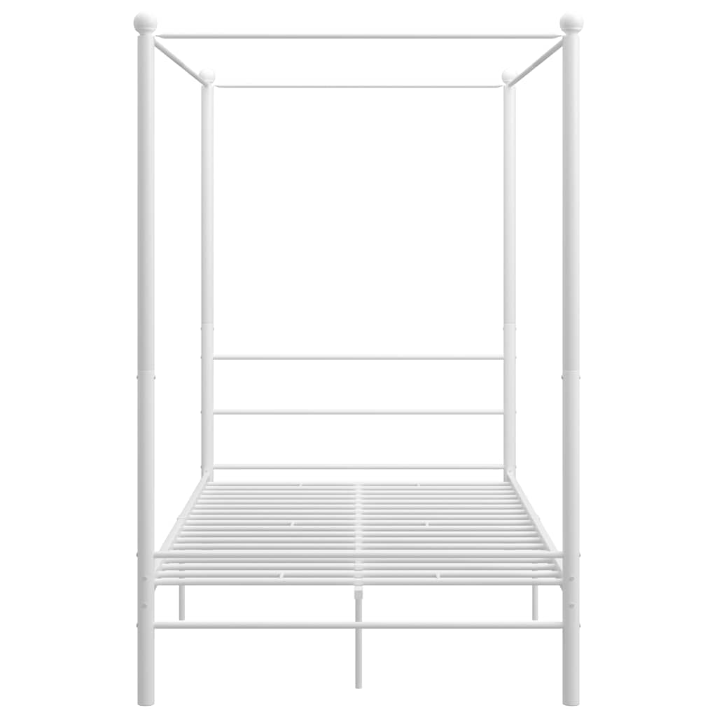 sengestel til himmelseng 120x200 cm metal hvid