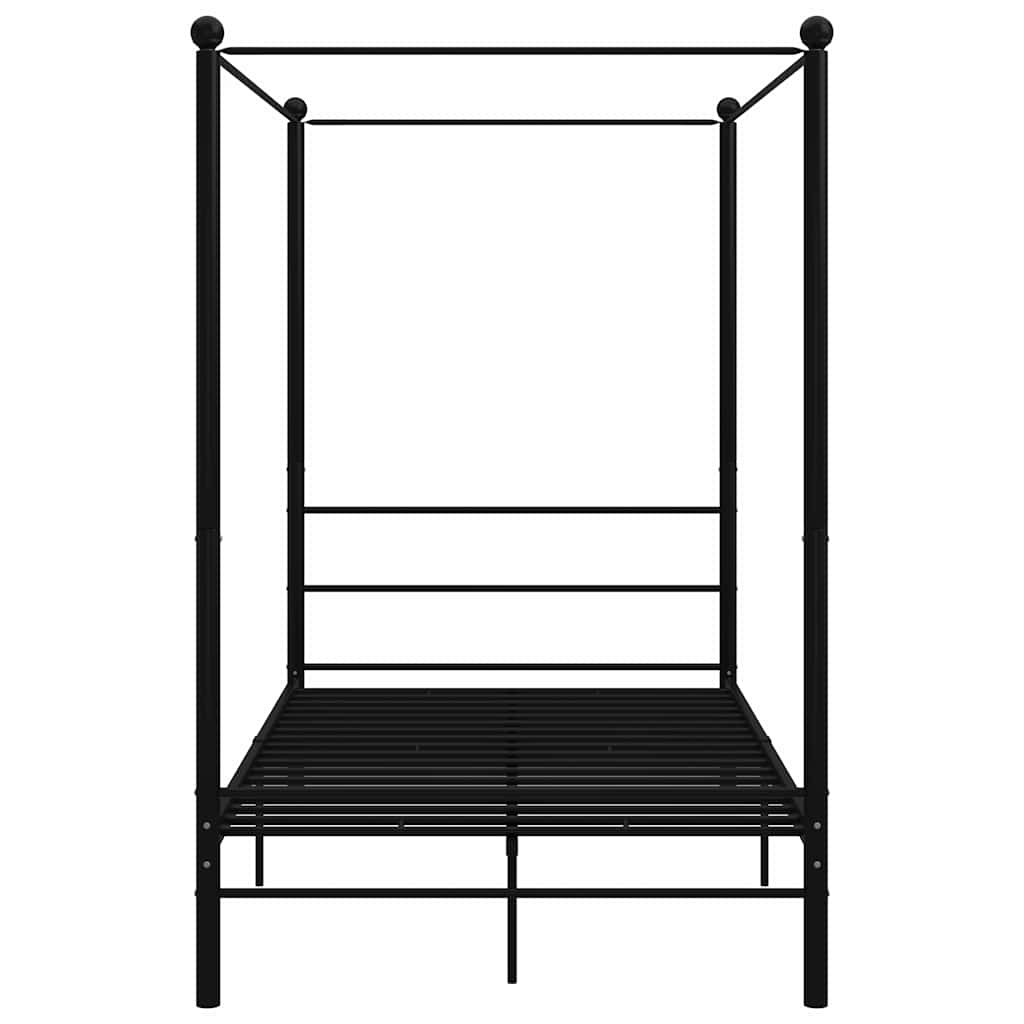 sengestel til himmelseng 140x200 cm metal sort