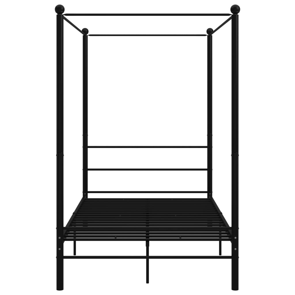 sengestel til himmelseng 140x200 cm metal sort