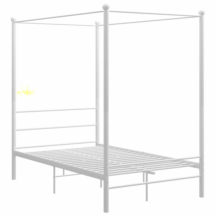 sengestel til himmelseng 140x200 cm metal hvid