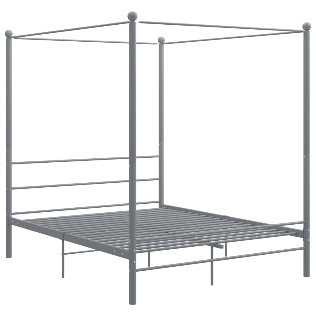 sengestel til himmelseng 160x200 cm metal grå