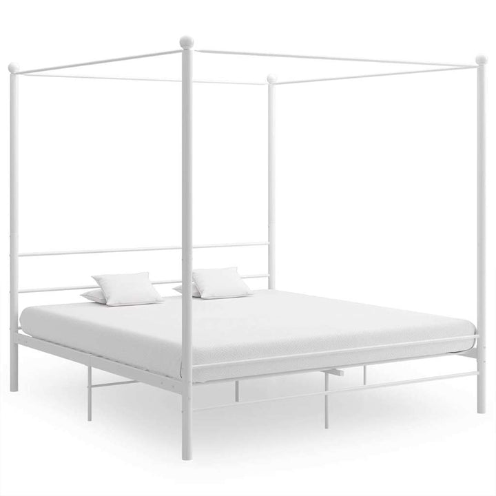 sengestel til himmelseng 180x200 cm metal hvid