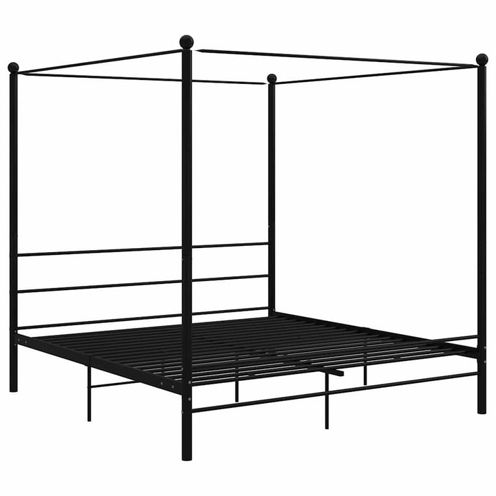 sengestel til himmelseng 200x200 cm metal sort