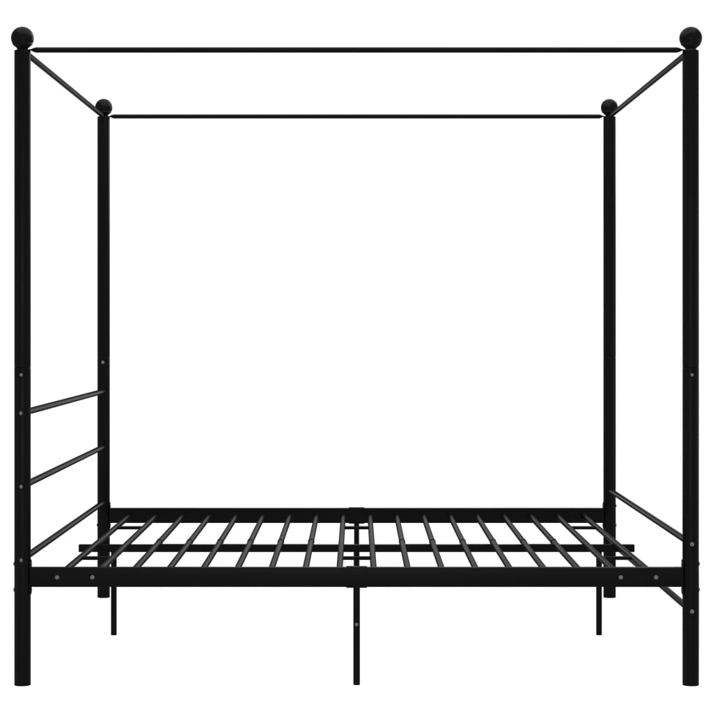 sengestel til himmelseng 200x200 cm metal sort