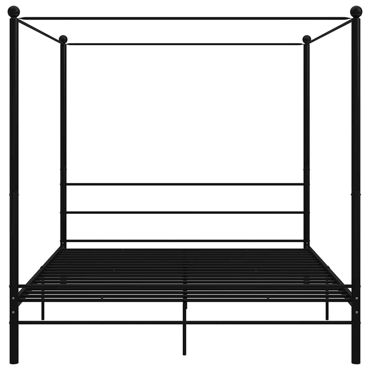 sengestel til himmelseng 200x200 cm metal sort