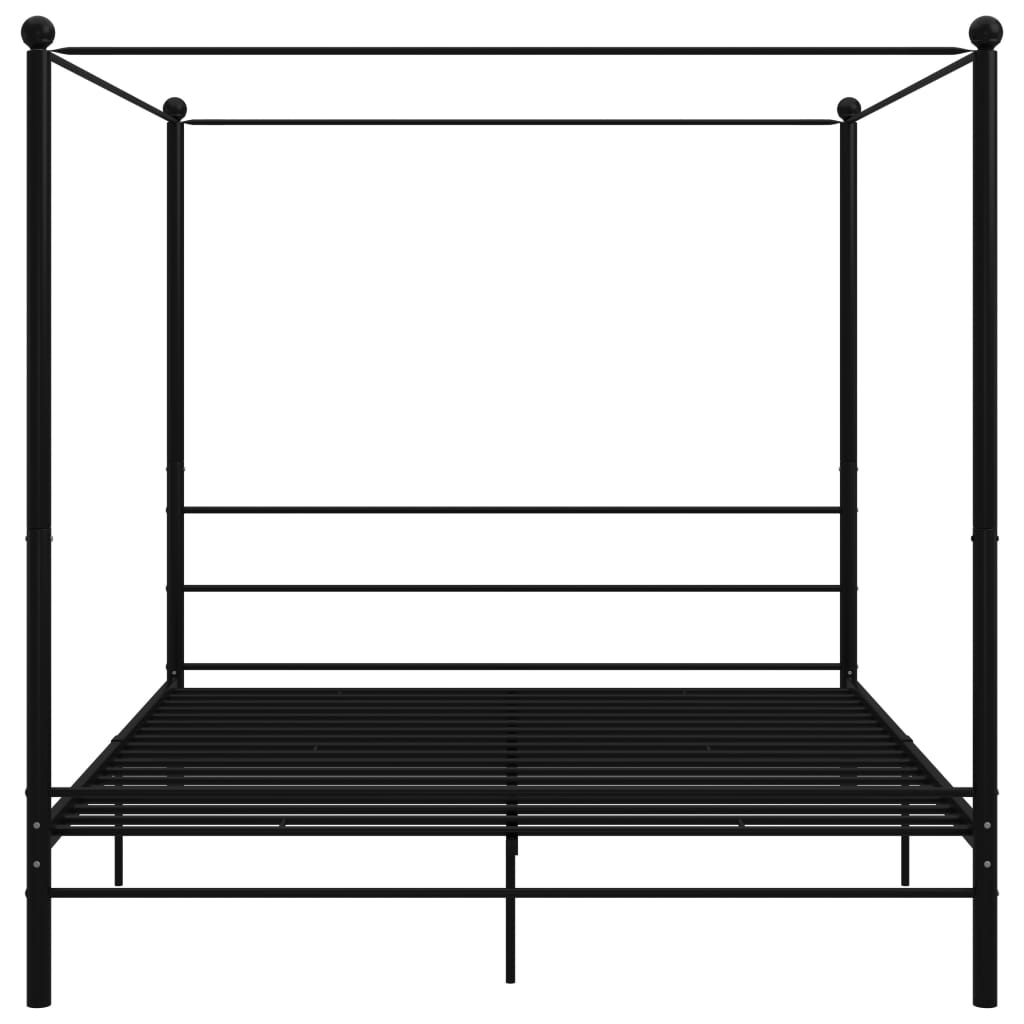 sengestel til himmelseng 200x200 cm metal sort