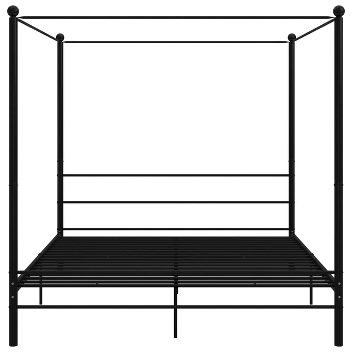 sengestel til himmelseng 200x200 cm metal sort
