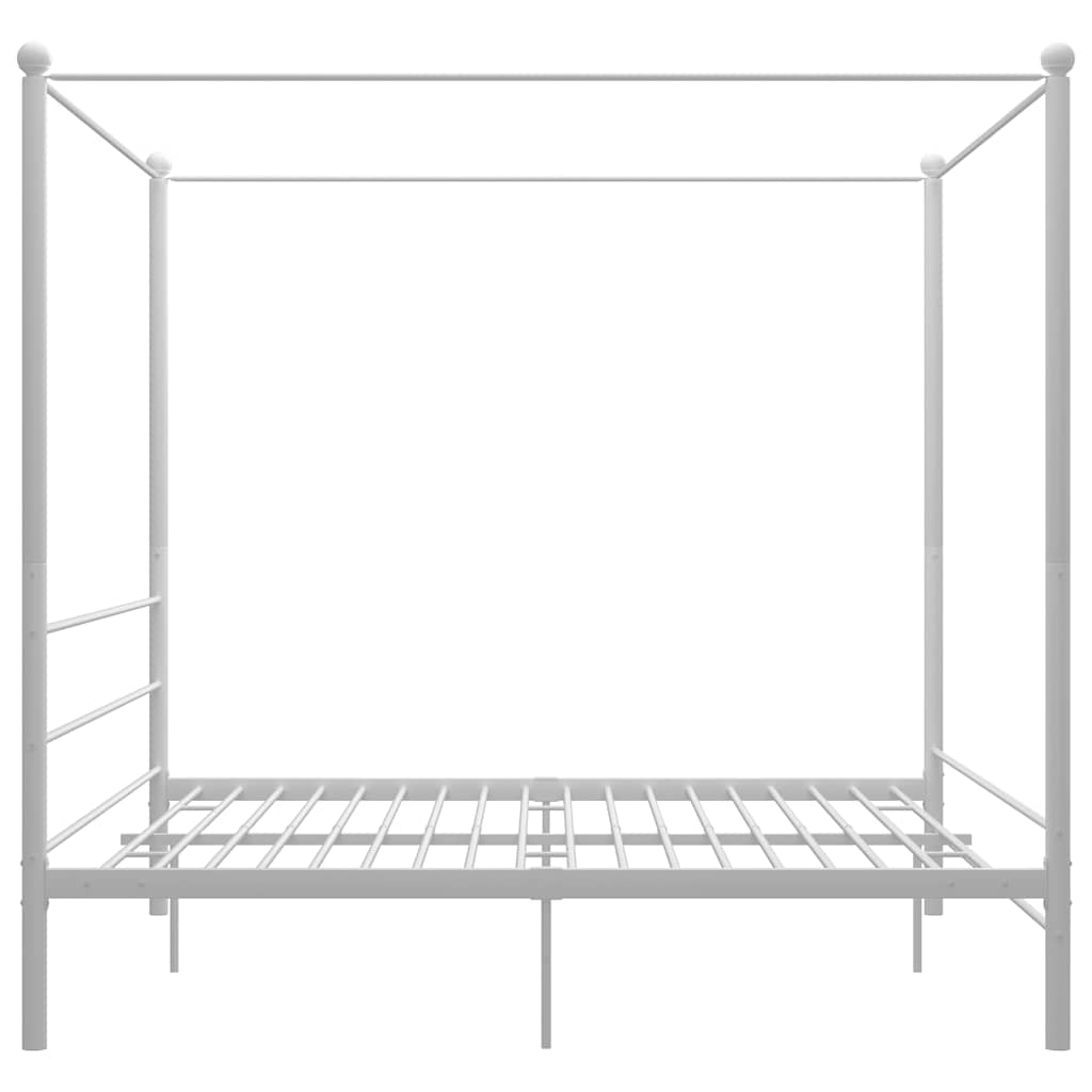 sengestel til himmelseng 200x200 cm metal hvid