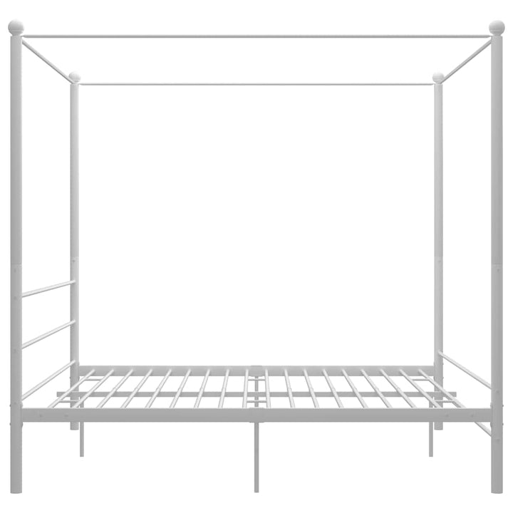 sengestel til himmelseng 200x200 cm metal hvid