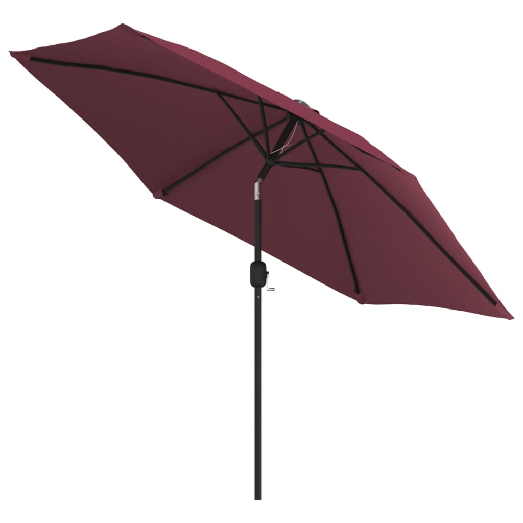 parasol 300 cm metalstang bordeauxrød