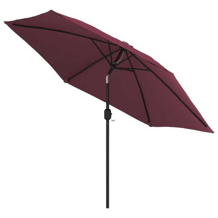 parasol 300 cm metalstang bordeauxrød