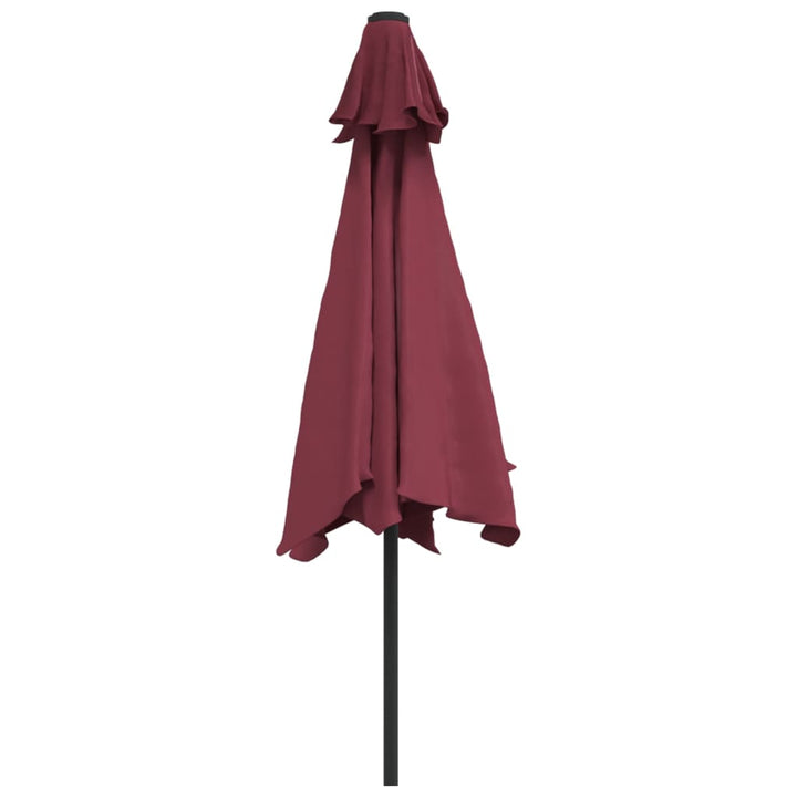 parasol 300 cm metalstang bordeauxrød