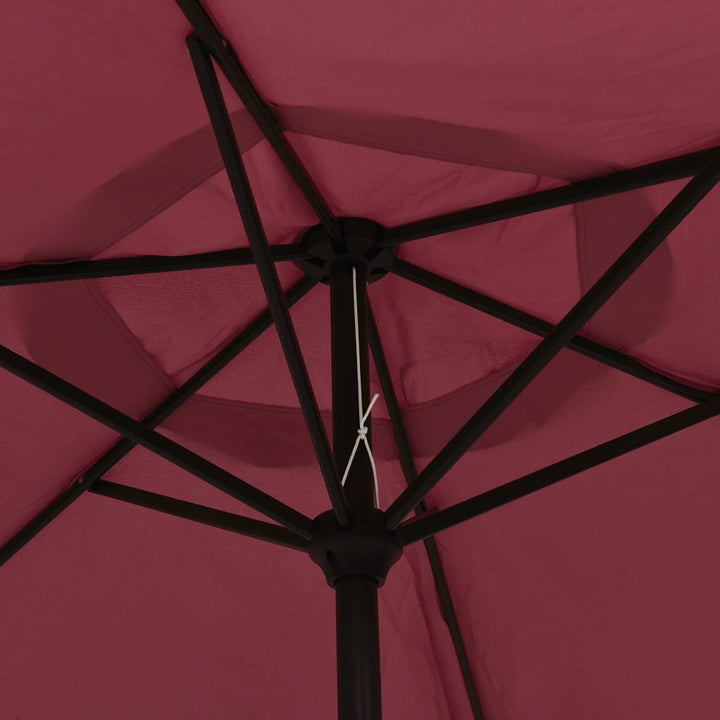 parasol 300 cm metalstang bordeauxrød