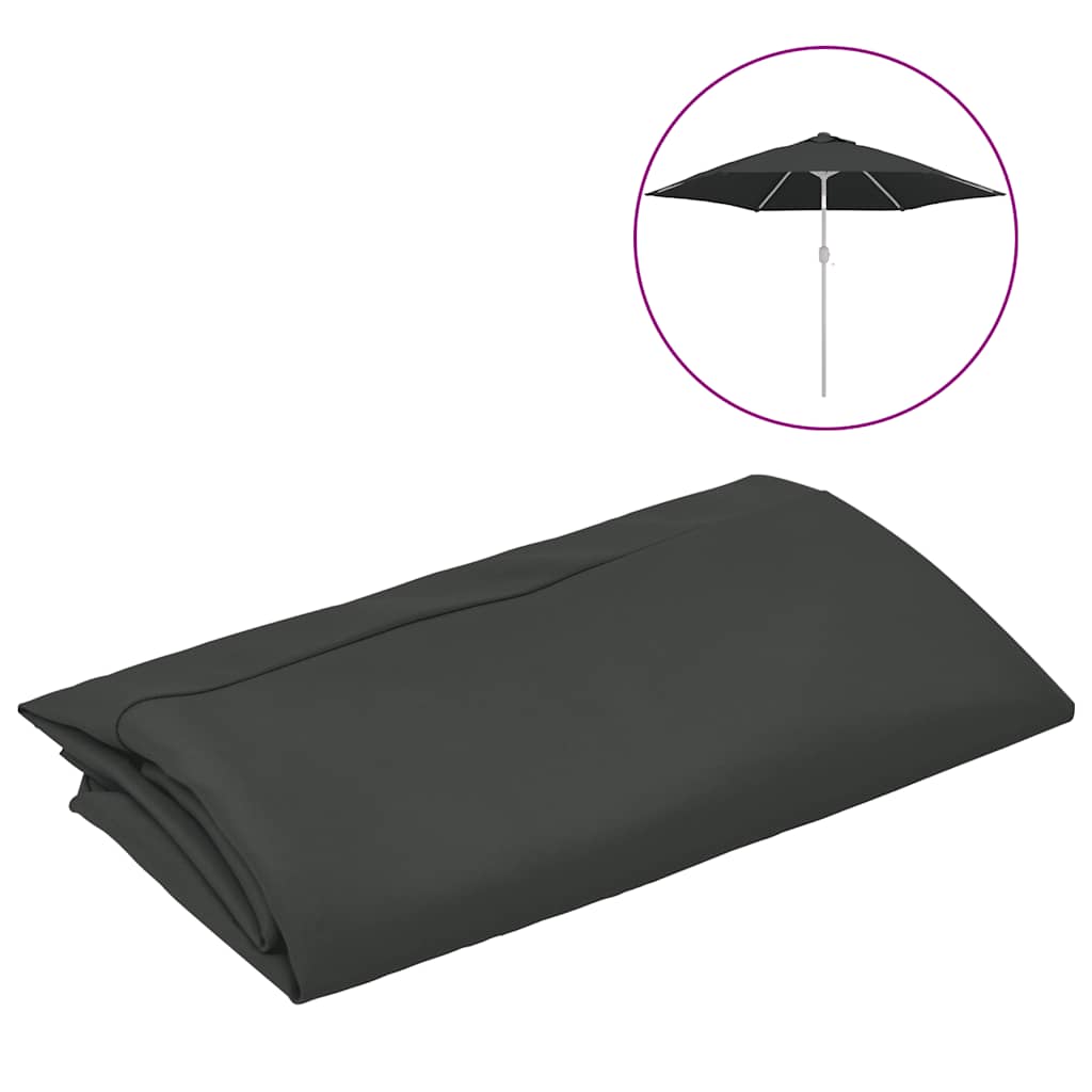udskiftningsdug til parasol 300 cm antracitgrå